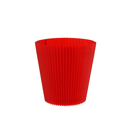 Plisuoti rankogaliai raudoni 8,5cm 100 vnt
