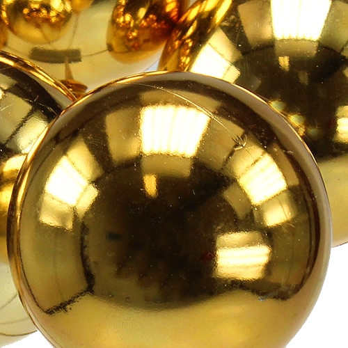 daiktų Kalėdinis rutulys ant pagaliuko Ø6cm auksinis 12vnt