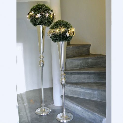 Floristik24 Puodelio vaza sidabrinė Ø15cm H75cm