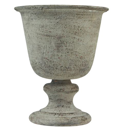 daiktų Puodelis senovinio metalo puodelio vaza pilka/ruda Ø18.5cm 21.5cm