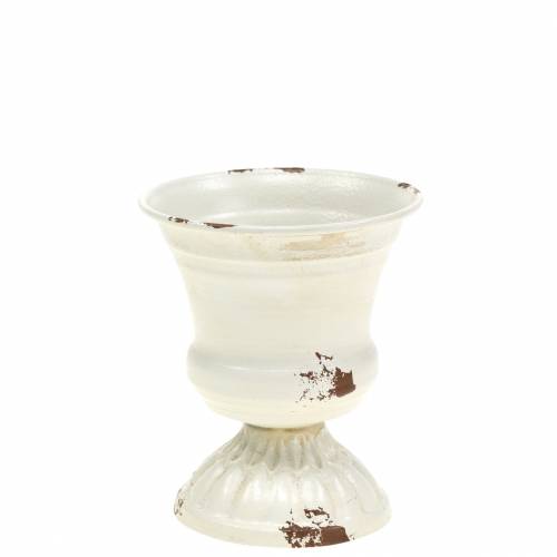 Floristik24 Plant Cup Chalice Antique Cream Ø7,5cm H9cm 1 vnt