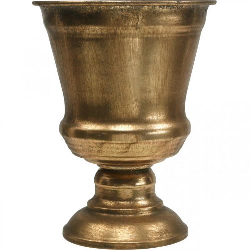 daiktų Taurės vaza auksinės išvaizdos taurė senovinė apdaila metalas Ø14cm H18.5cm