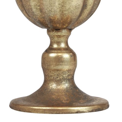 Floristik24 Puodelio vazos dekoravimo taurė metalinė taurė auksinė senovinė Ø13cm H15,5cm