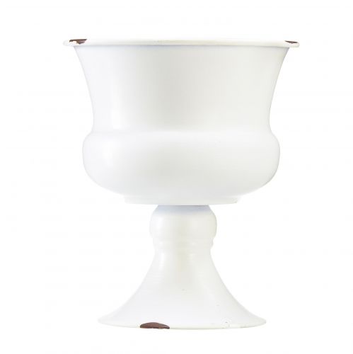 daiktų Puodelio vaza dekoratyvinis puodelis baltos rūdžių Ø13.5cm H15cm Shabby Chic