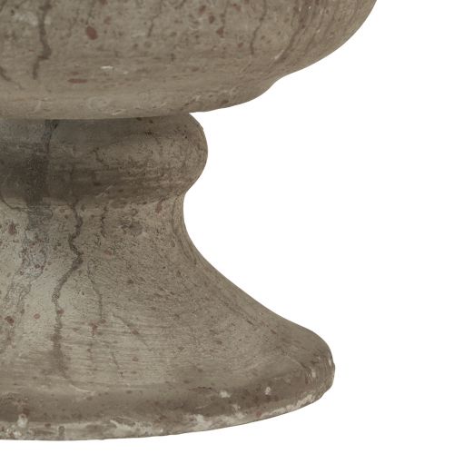 daiktų Puodelis vaza metalinis dekoratyvinis dubuo pilkas antikvarinis Ø13,5cm H15cm