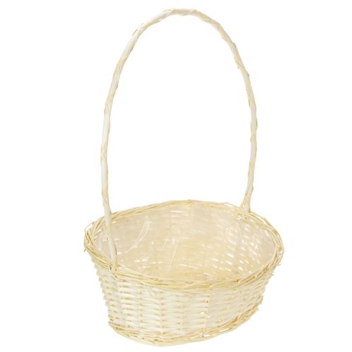 Dovanų krepšelis, maždaug 38 cm x 27 cm, šviesios spalvos pirkti | Floristik24.lt