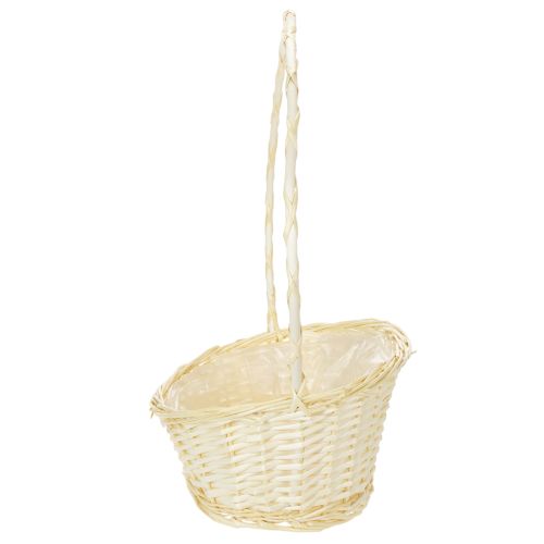Dovanų krepšelis, maždaug 38 cm x 27 cm, šviesios spalvos | Floristik24.lt
