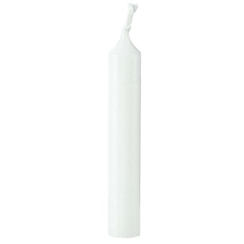 Lėlių žvakės 10 mm Wiedemann žvakės baltos 65/10 50 vnt.