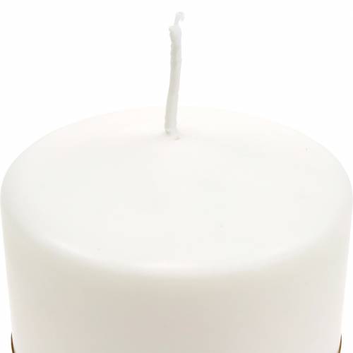 PURE Nature stulpo žvakė, tvari natūrali žvakė, pagaminta iš stearino ir rapsų vaško 90/70 mm
