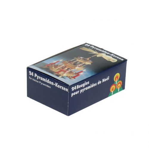 daiktų Piramidės žvakės baltos mažos žvakės 6,5cm 24 vnt
