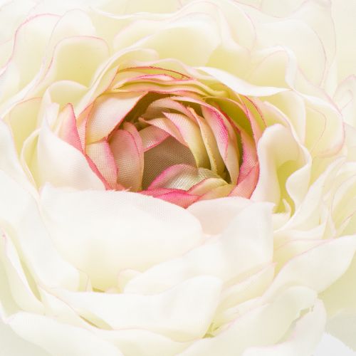 daiktų Dirbtinis vėdrynas su subtiliais žiedais stilingai ir lengvai prižiūrimai dekoracijai, 51 cm, 3 vnt.