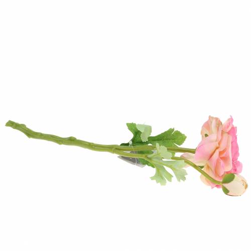 Floristik24 Ranunculus žiedas ir pumpuras dirbtinis rožinis 34cm
