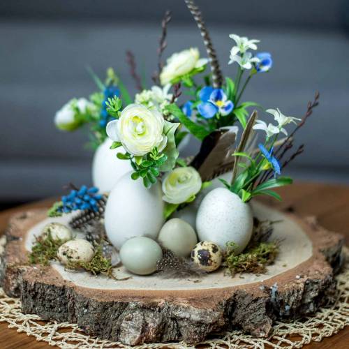 Floristik24 Ranunculus puokštė su vynuogių hiacintais balta 25cm