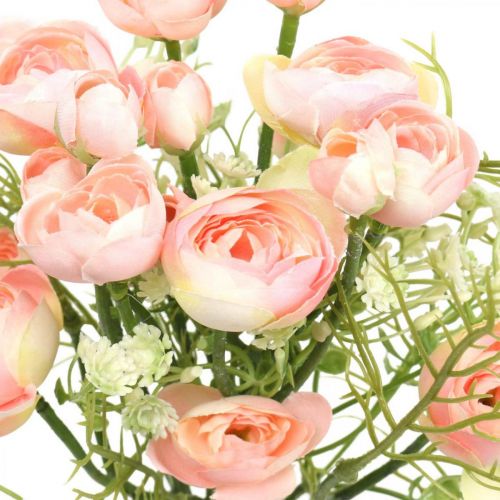 Dirbtinė Ranunculus puokštė gėlių dekoracija Šilkinės gėlės rožinės spalvos L37cm