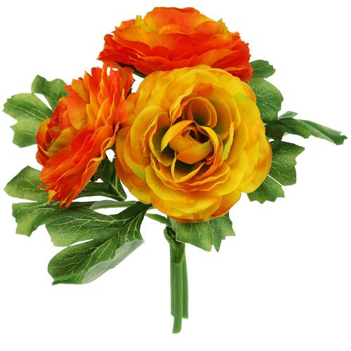 Floristik24 Ranunculus puokštė oranžinė L18cm