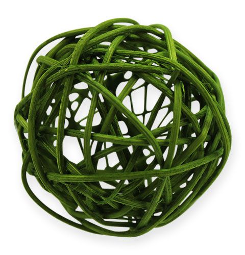 daiktų Rotango rutuliukai Ø4,5cm žaliai surūšiuoti 30p