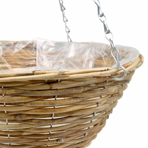 Floristik24 Pakabinamas rotango krepšelis Ø35 / Ø40cm, rinkinyje 2 vnt