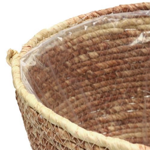 daiktų Augalų krepšelis rotango naturalus/rudas Ø26/22/16cm 3vnt