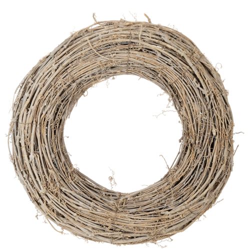 Dekoratyvinis vainikas, rotango šakos, baltai dažytas, kūrybiniam dizainui, 50 cm pirkti | Floristik24.lt