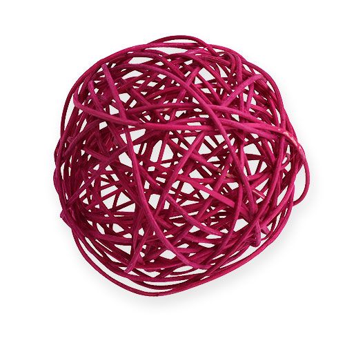 Floristik24 Rattan kamuolys Ø10cm Fuksija 10vnt