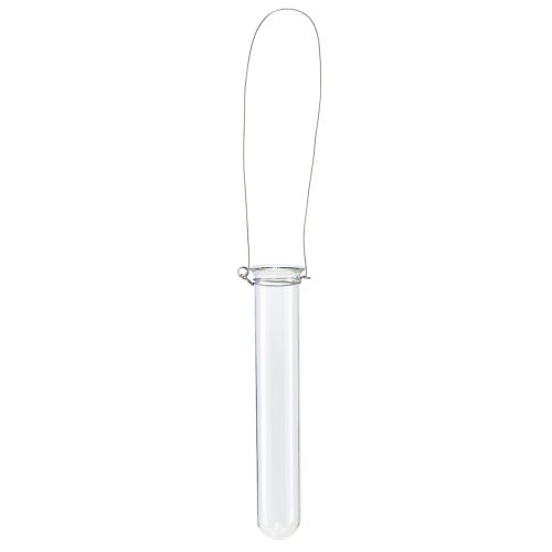Mėgintuvėlis dekoratyvinis stiklas mini vazos pakabinimui Ø2,4cm H22,5cm