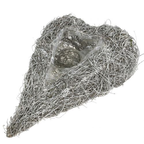 Vynmedžio širdelė sodinimui balta plauta 35cm x 23cm 1vnt | Floristik24.lt