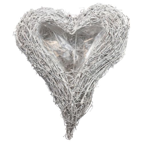 daiktų Vynmedžio širdelės augalo širdelės dubuo baltas natūralus 16×19cm×5,5cm
