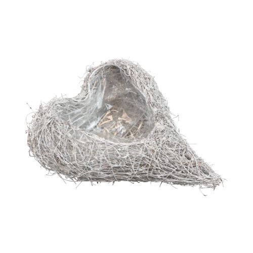 daiktų Vynmedžio širdelės augalo širdelės dubuo baltas natūralus 16×21×8cm