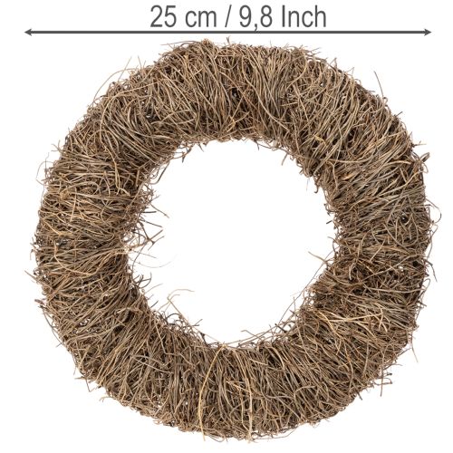 Vainiko žiedas iš vynmedžio, 25 cm, rankdarbiams ir dekoravimui