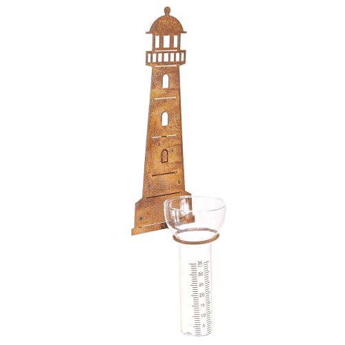 daiktų Lietaus matuoklis Lighthouse Rust Look – dekoratyvinis lietaus matuoklis sodui ir tvorai 41 cm rust