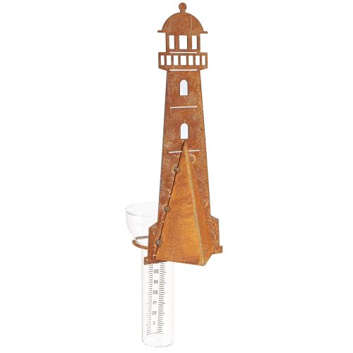daiktų Lietaus matuoklis Lighthouse Rust Look – dekoratyvinis lietaus matuoklis sodui ir tvorai 41 cm rust