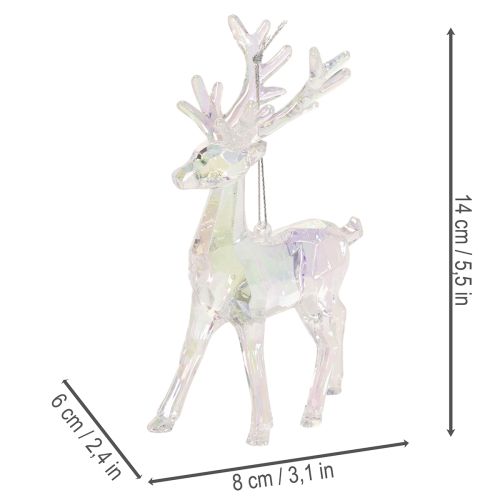 Akriliniai elnių papuošalai Kalėdų eglutei, 14 cm, 4 vnt. | Floristik24.lt