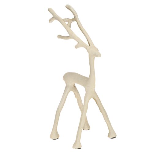 Floristik24 Šiaurės elnio figūrėlė, metalinė, pilko molio, optika, aukštis 27,5 cm