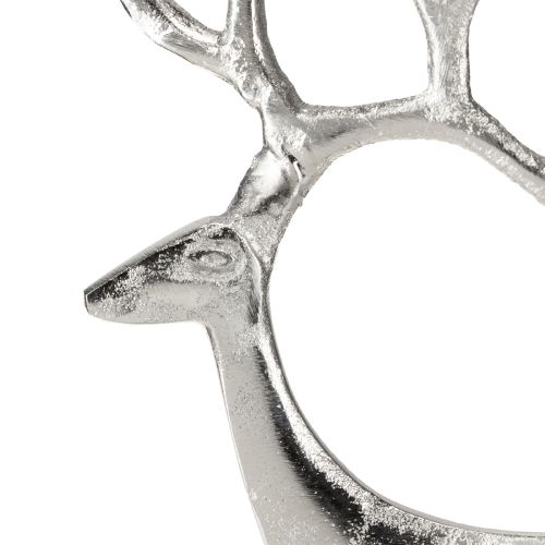 daiktų Šiaurės elnio dekoratyvinė figūrėlė, metalinė, sidabrinė, H31cm