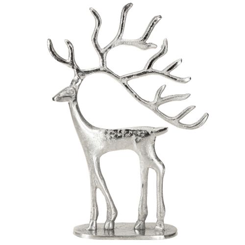 daiktų Šiaurės elnio dekoratyvinė figūrėlė, metalinė, sidabrinė, H31cm