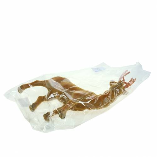 Floristik24 Šiaurės elnių flokuotas karis, varinis 40cm