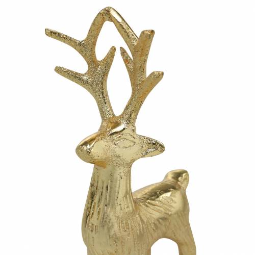 Floristik24 Dekoratyvinis elnio auksinis metalas 12,5cm × 6,5cm 3vnt