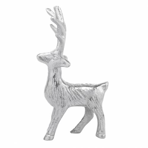 Floristik24 Dekoratyvinis elnio sidabro metalas 6,5 × H12,5cm 3vnt