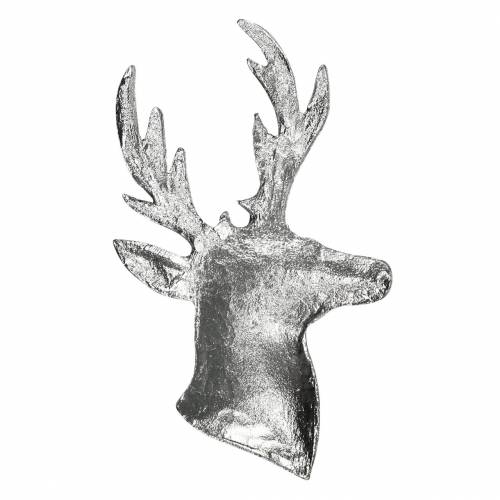 Floristik24 Dekoratyvinis elnio biustas sidabrinis metalas 8cm × 4,8cm 8 vnt