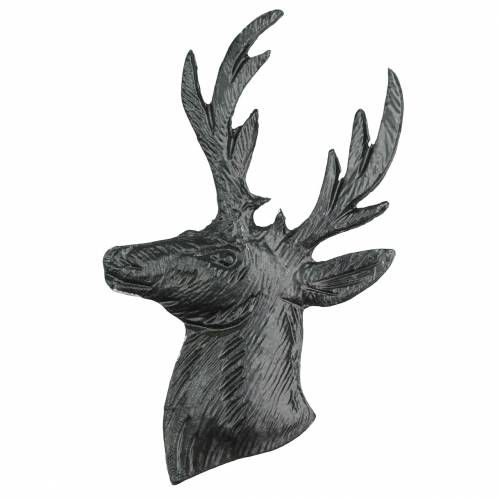 Dekoratyvinis elnio biustas juodas metalas 8cm × 4,8cm 8 vnt