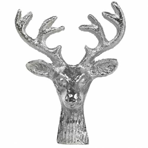 Floristik24 Elnio galva rankdarbiams metalas sidabras 6,8cm 6vnt Advento puošmena