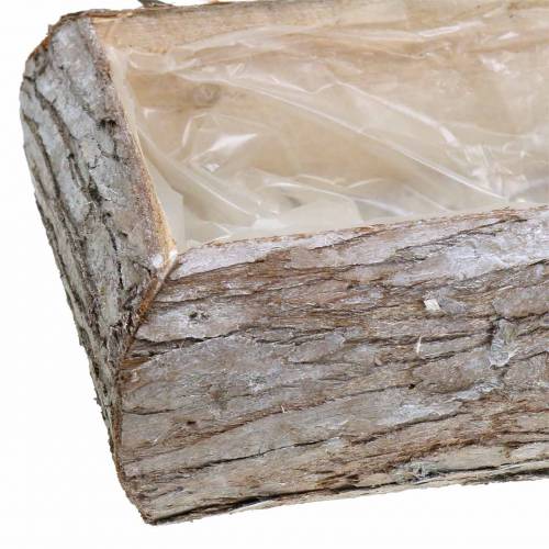daiktų Sodinamosios dėžutės medinė balta skalbta 45 × 19cm H10cm