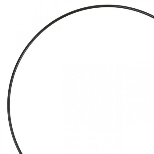 Floristik24 Metalinis žiedo dekoro žiedas Scandi ring deco kilpa juodas Ø25cm 4vnt