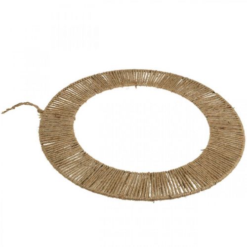 daiktų Sienų dekoravimo vasaros dekoravimo žiedas boho džiuto pakabinimui, metalinis Ø49cm