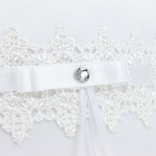 Floristik24 Žiedinė pagalvė 20cm x 20cm balta
