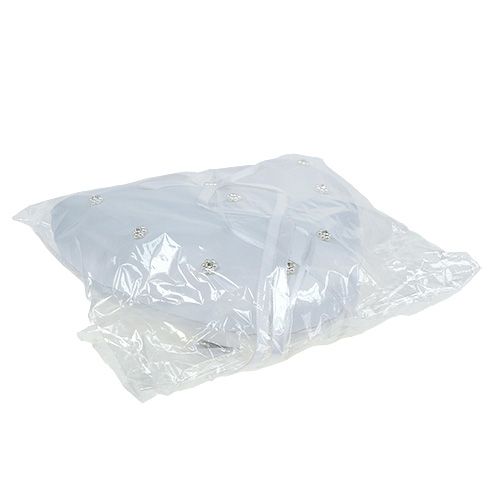 Floristik24 Žiedinė pagalvė širdies formos 18cm balta