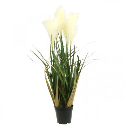 Nendrinė žolė vazone Dirbtinis vazoninis augalas Kremas, Žalias 79cm
