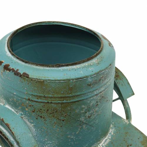 Floristik24 Gėlių vazonas motoroleris metalinis rūdžių mėlynas 33cm