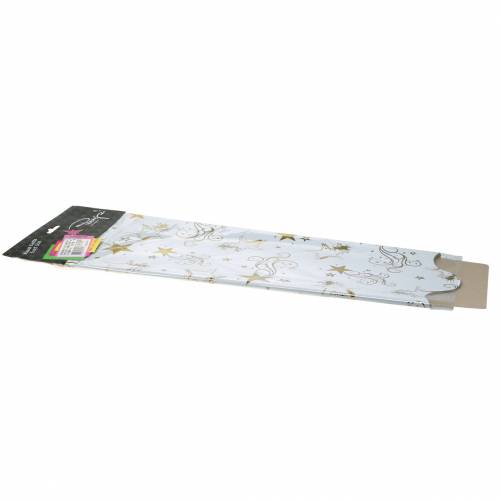 Floristik24 Rondella rankogaliai Kalėdų motyvas baltas auksas 60cm 50p