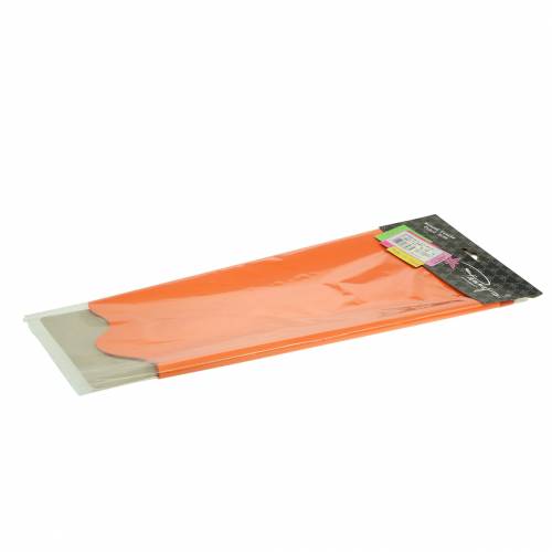 Floristik24 Rondella manžetė oranžinė dryžuota Ø60cm 50p